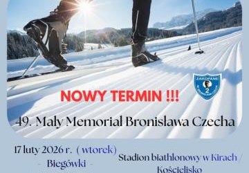 UWAGA!!! Biegówki - 17.02.2026 - wtorek Harmonogram startów i wyjazdu uczniów ze szkoły !!!