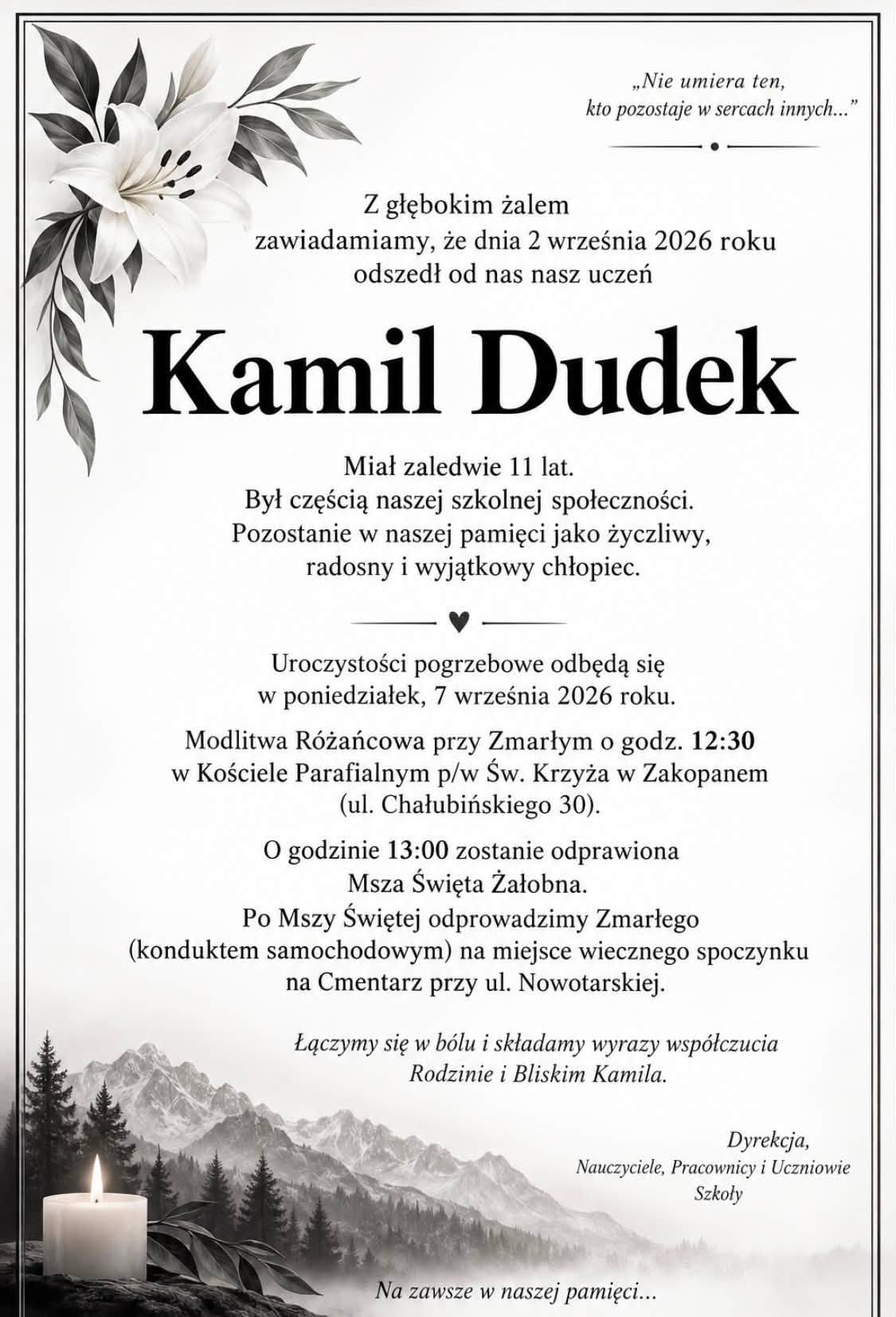 Pożegnanie Kamila